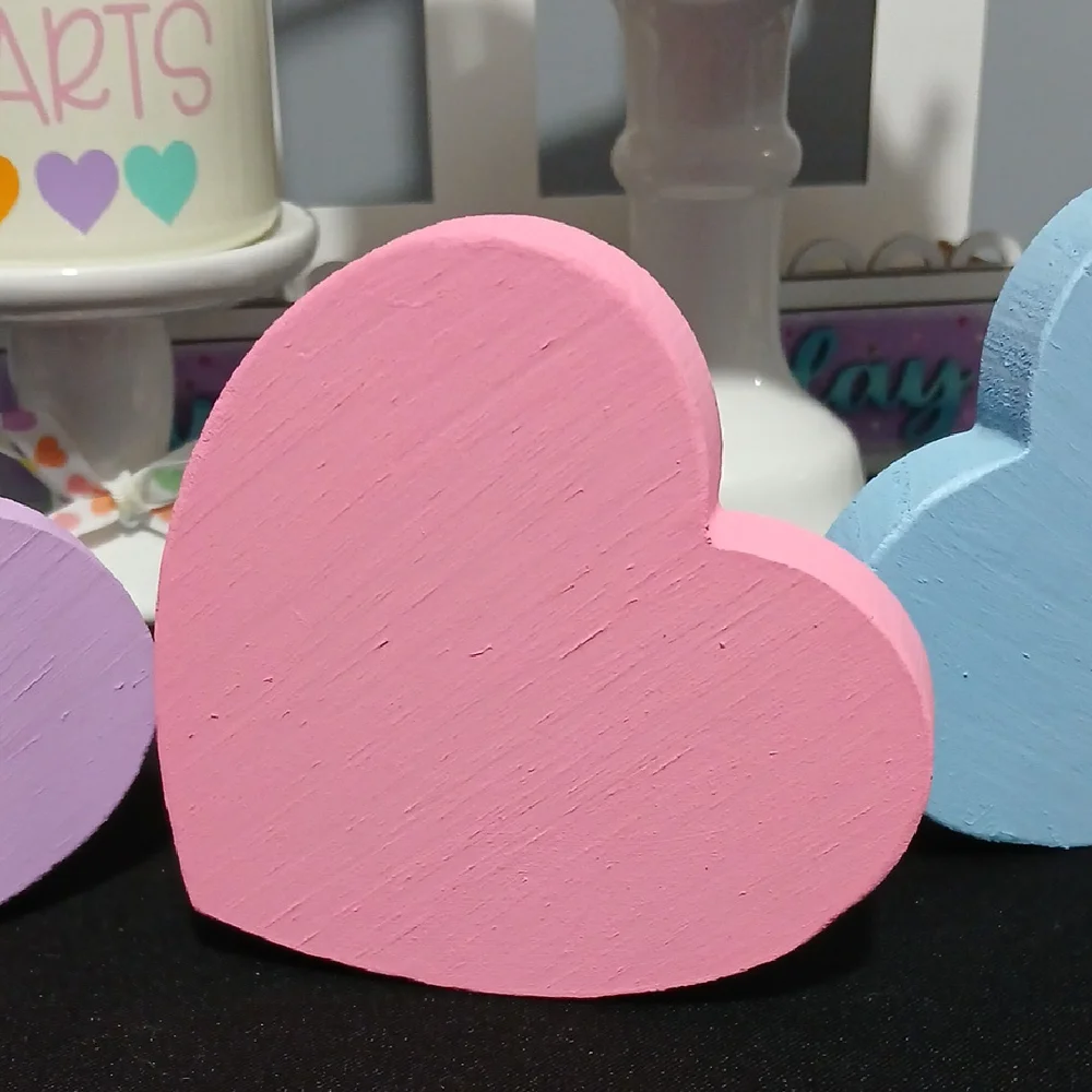 Pastel Heart Decorations (3) Pastel Hearts for $18